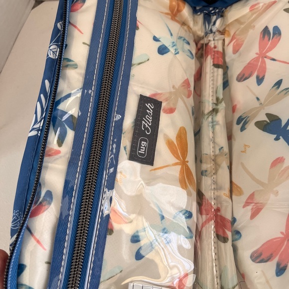 Lug Bag - Flash - Floral Blue Women's Cosmetics Bag - Picture 5 of 6